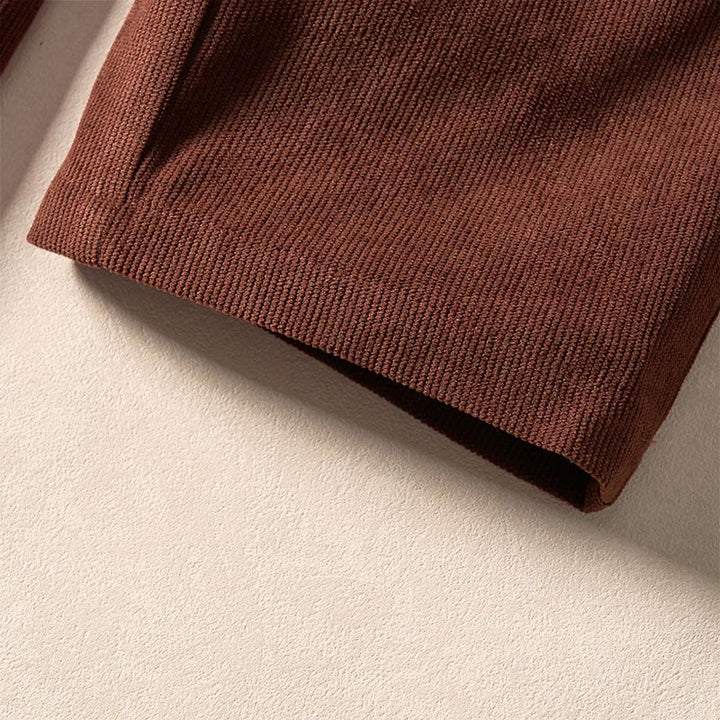 Buddha Stones通勤用 無地コーデュロイ ジッパー レディース ハーレム ハイウエスト パンツ ポケット付き - image 9