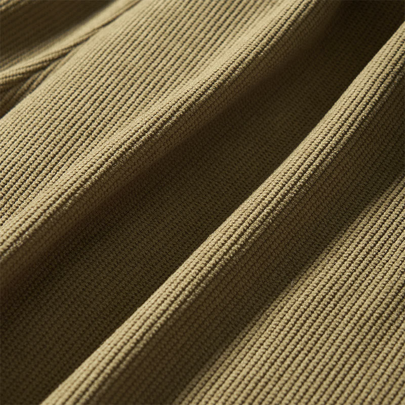 Buddha Stones通勤用秋冬コーデュロイレディースハーレムハイウエストパンツ（ポケット付き） - image 8