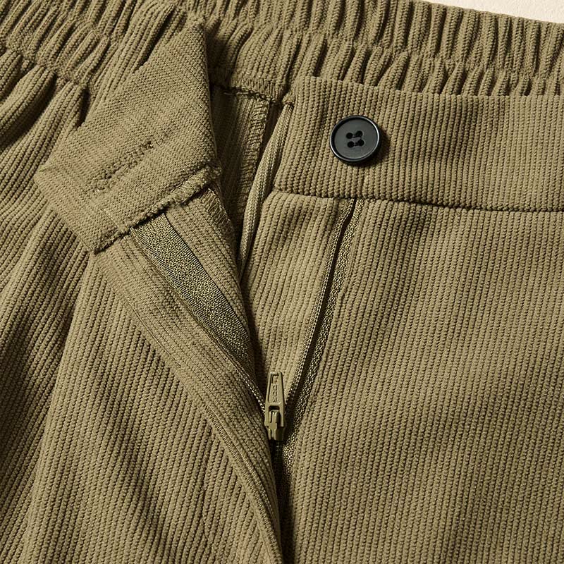 Buddha Stones通勤用秋冬コーデュロイレディースハーレムハイウエストパンツ（ポケット付き） - image 6