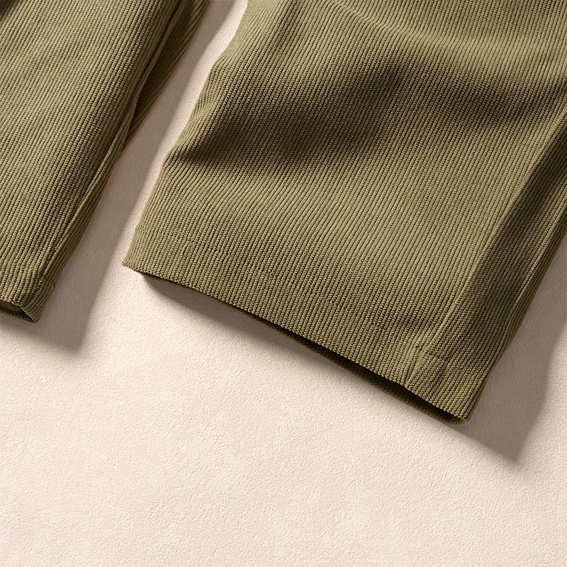 Buddha Stones通勤用秋冬コーデュロイレディースハーレムハイウエストパンツ（ポケット付き） - image 10