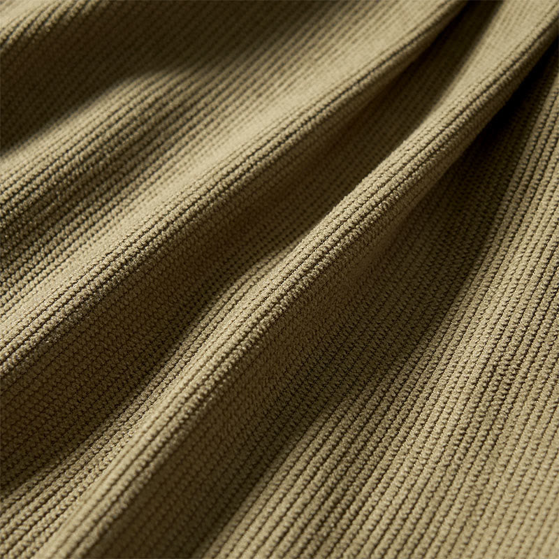 Buddha Stones通勤用秋冬コーデュロイレディースハーレムハイウエストパンツ（ポケット付き） - image 9