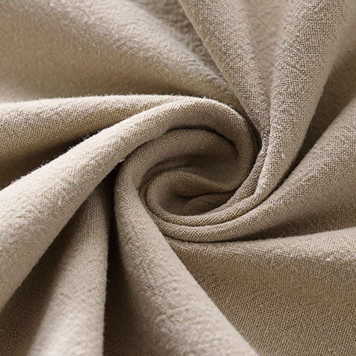 Buddha Stones春秋 無地 ストレートレッグ メンズ コットンリネン パンツ ポケット付き - image 8