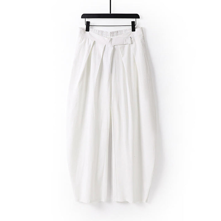 Buddha Stonesプレーンストレートレッグ ジッパーデザイン メンズ コットンリネン パンツ ポケット付き - 白 - US/UK/AU54、 EU64 (9XL) - image 10