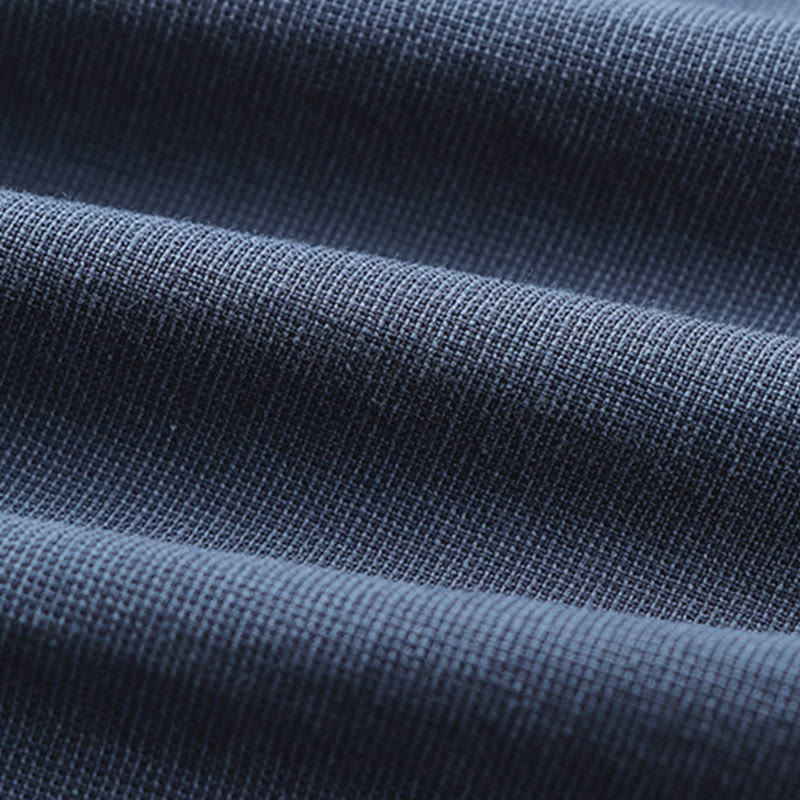 Buddha Stonesシンプル無地ハーフボタンメンズ長袖コットンシャツ - image 6