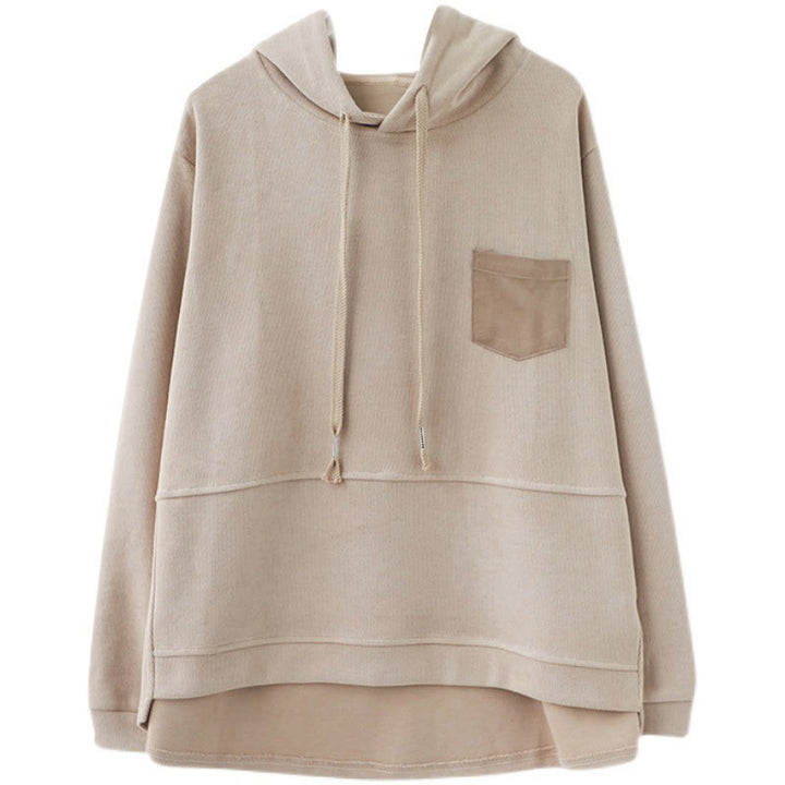 Buddha Stones秋 無地 装飾ポケット コットン 長袖 レディース パーカー - image 32