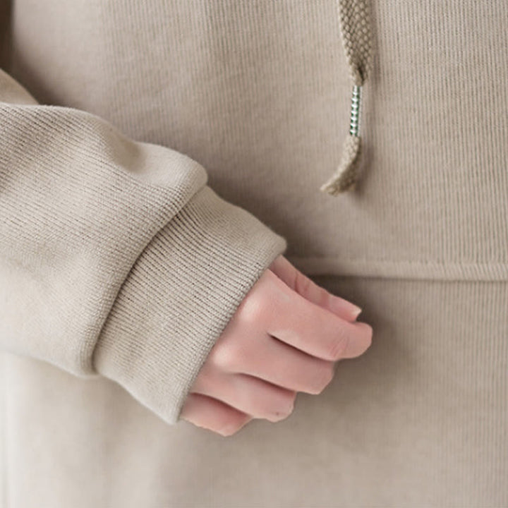 Buddha Stones秋 無地 装飾ポケット コットン 長袖 レディース パーカー - image 38