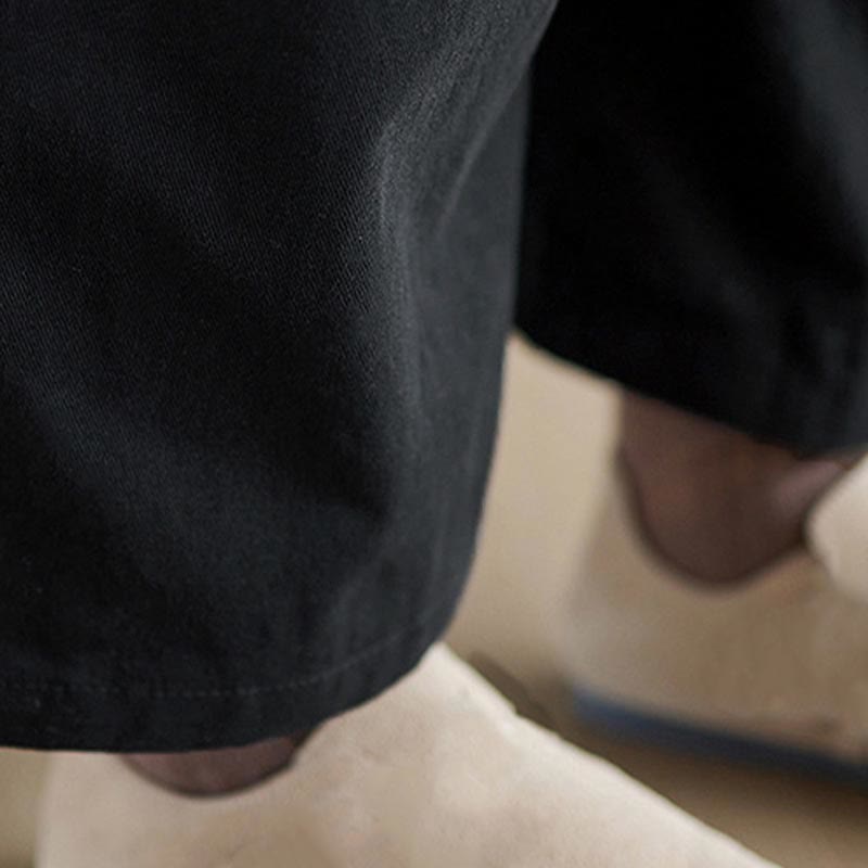 Buddha Stones無地コットン カジュアル レディース 7-8丈パンツ ポケット付き - image 19