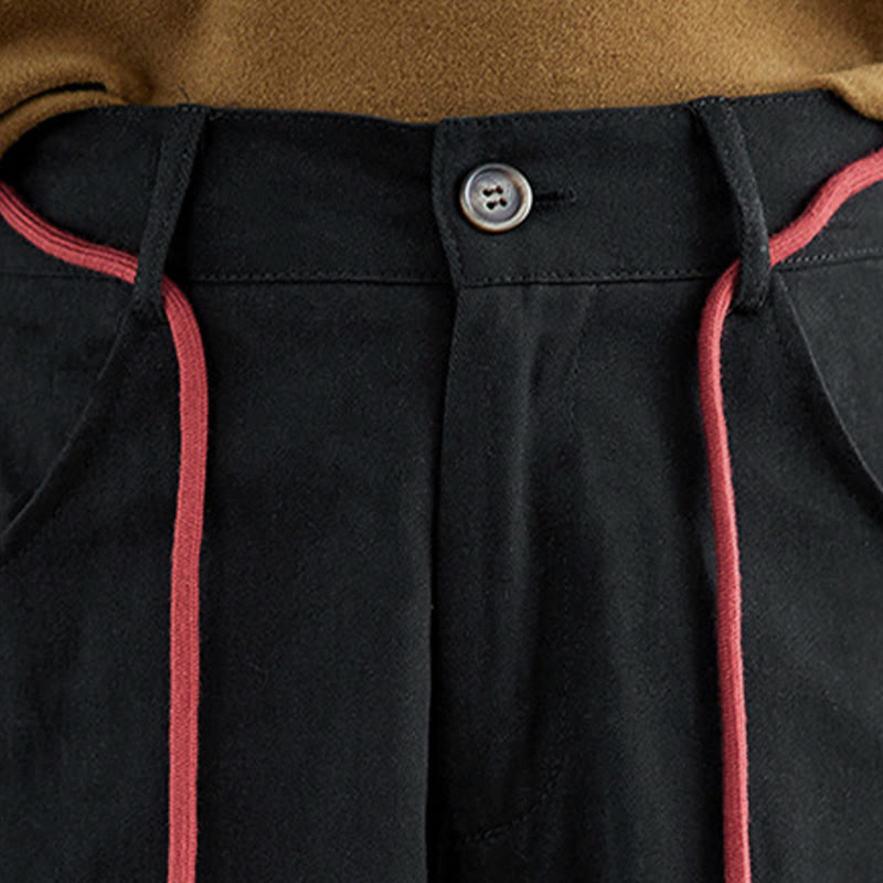 Buddha Stones無地コットン カジュアル レディース 7-8丈パンツ ポケット付き - image 17