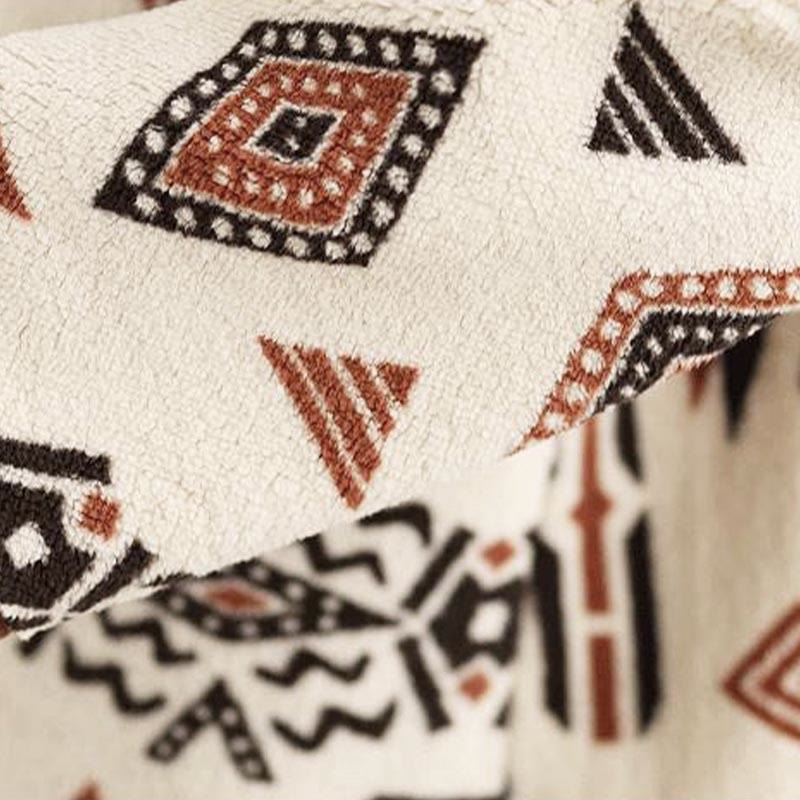 Buddha Stones秋冬 ボタン 幾何学模様 長袖 コットン レディース ジャケット  - image 10