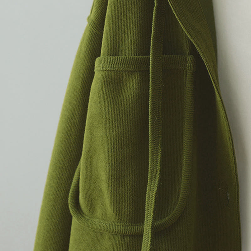 Buddha Stones無地 ボタンダウン 装飾ポケット レディース 長袖カーディガン - image 9