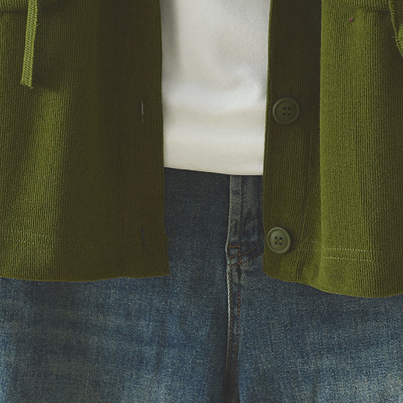 Buddha Stones無地 ボタンダウン 装飾ポケット レディース 長袖カーディガン - image 14