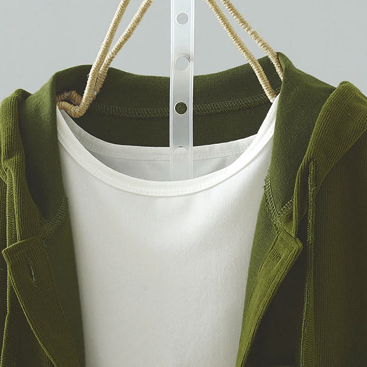 Buddha Stones無地 ボタンダウン 装飾ポケット レディース 長袖カーディガン - image 6