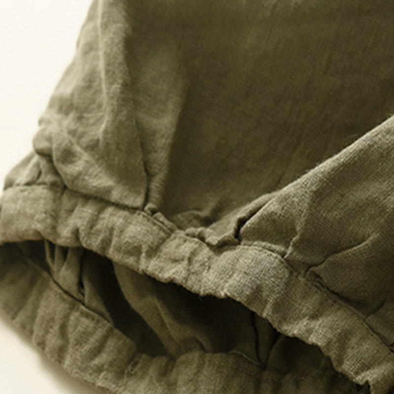 Buddha Stones Commute レディース プレーン ハーレム カプリ コットン パンツ ポケット付き - image 2