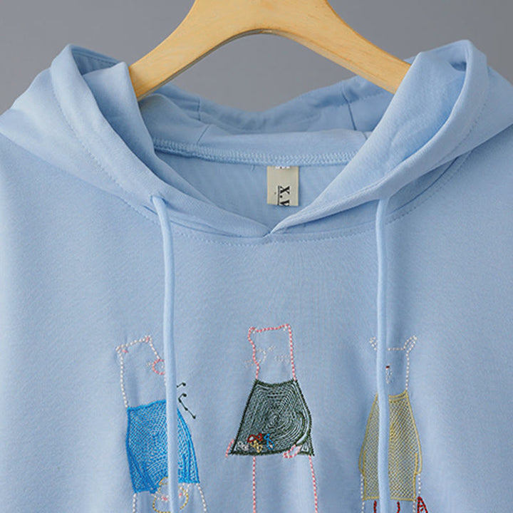 Buddha Stones秋 刺繍 ベア 長袖 レディース パーカー - image 8