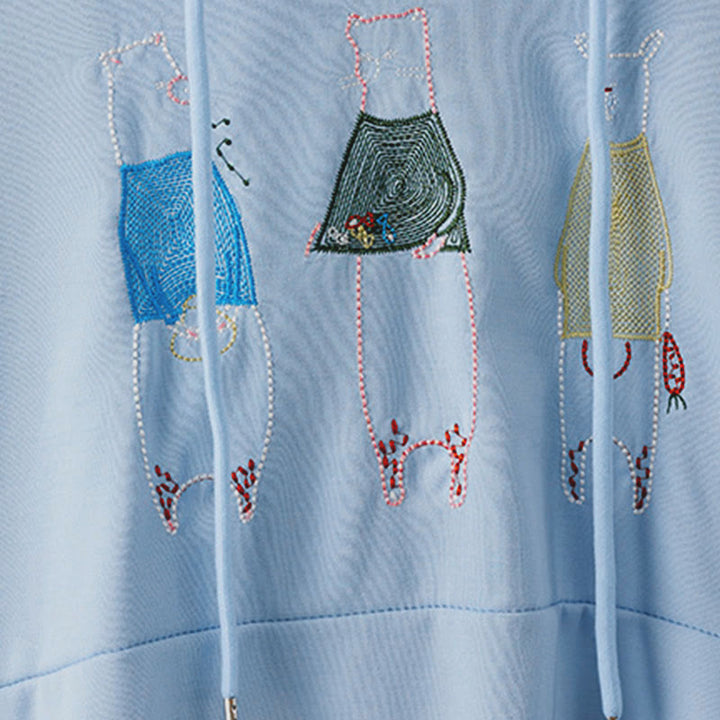 Buddha Stones秋 刺繍 ベア 長袖 レディース パーカー - image 13