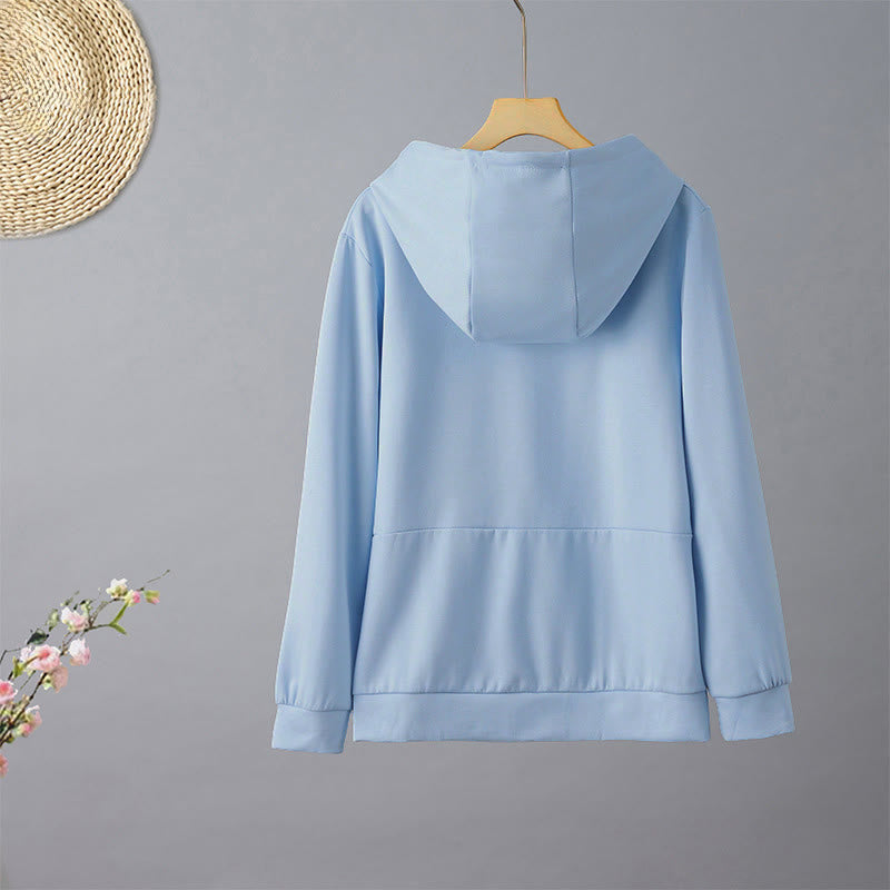 Buddha Stones秋 刺繍 ベア 長袖 レディース パーカー - image 9