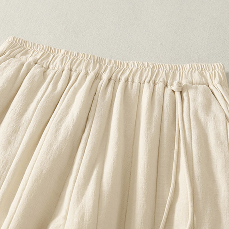 Buddha Stones無地 コットン ポリエステル 厚手 レディース パンツ ポケット付き - image 3