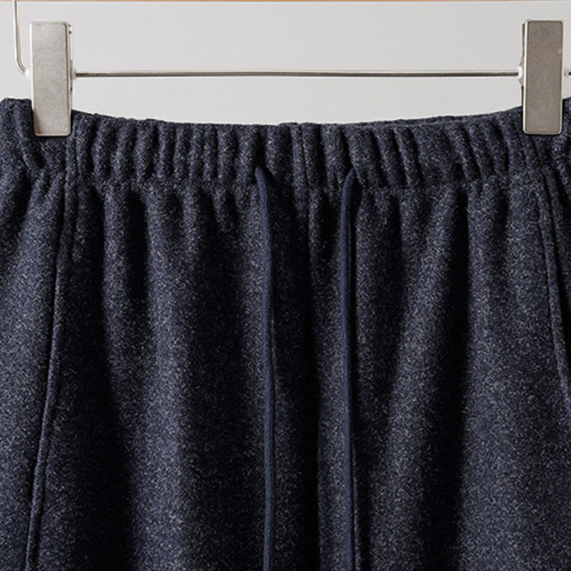 Buddha Stones無地コットン レースアップデザイン 厚手レディースパンツ ポケット付き - image 9