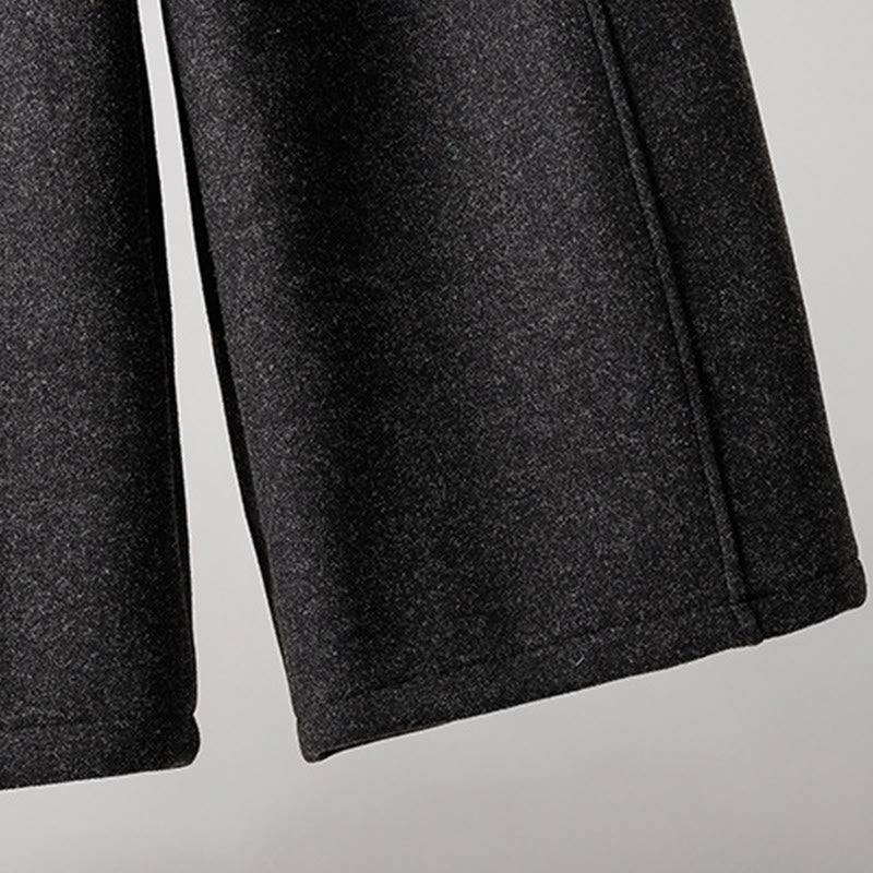 Buddha Stones無地コットン レースアップデザイン 厚手レディースパンツ ポケット付き - image 4