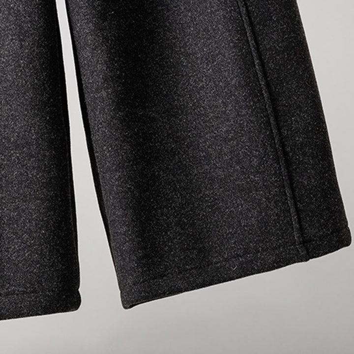 Buddha Stones無地コットン レースアップデザイン 厚手レディースパンツ ポケット付き - image 4