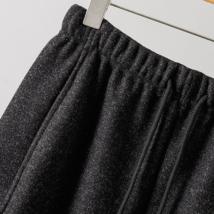 Buddha Stones無地コットン レースアップデザイン 厚手レディースパンツ ポケット付き - image 2