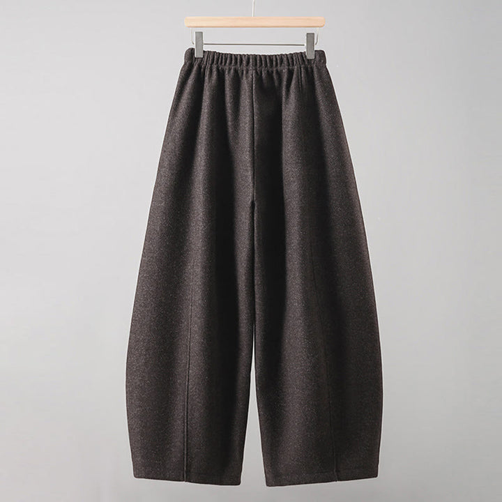Buddha Stones無地コットン レースアップデザイン 厚手レディースパンツ ポケット付き - image 15