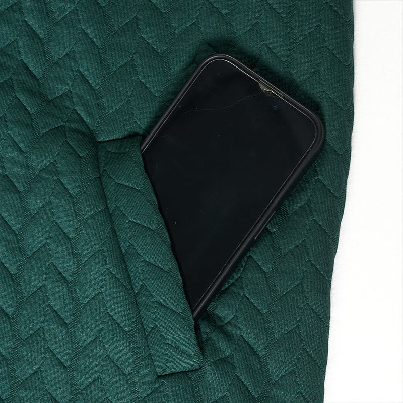 Buddha Stones秋の小麦の穂柄ミドル丈デザインレディース長袖フード付きコートポケット付き - image 11