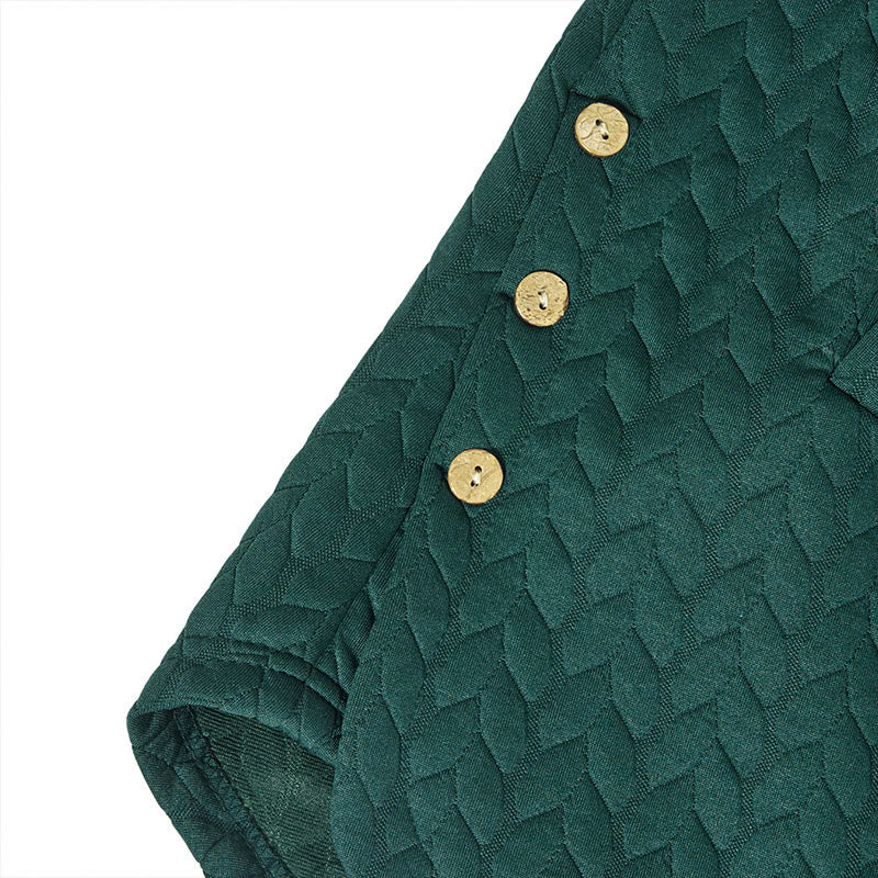 Buddha Stones秋の小麦の穂柄ミドル丈デザインレディース長袖フード付きコートポケット付き - image 12