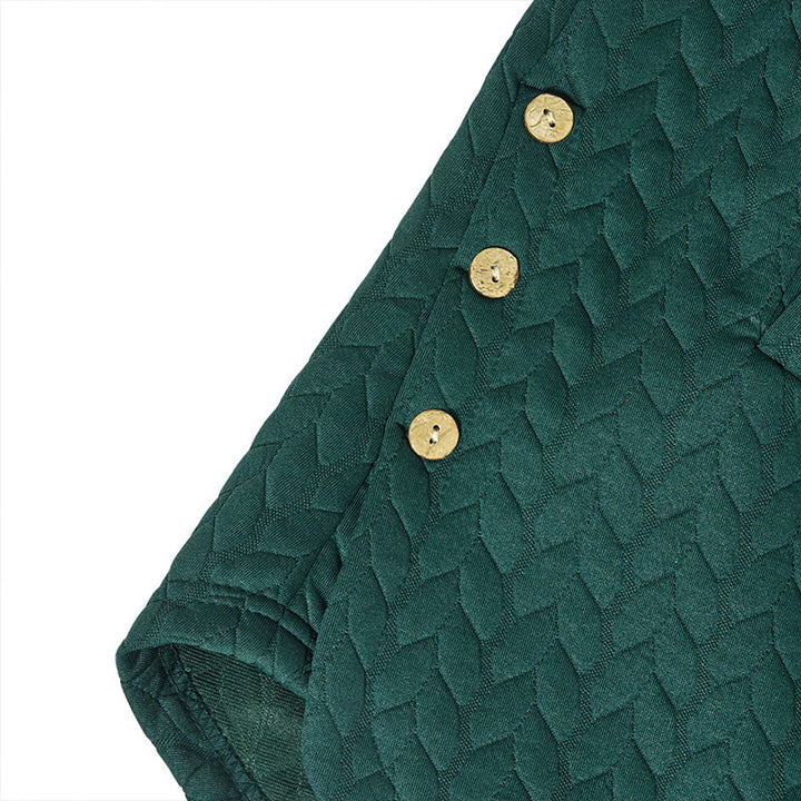 Buddha Stones秋の小麦の穂柄ミドル丈デザインレディース長袖フード付きコートポケット付き - image 12