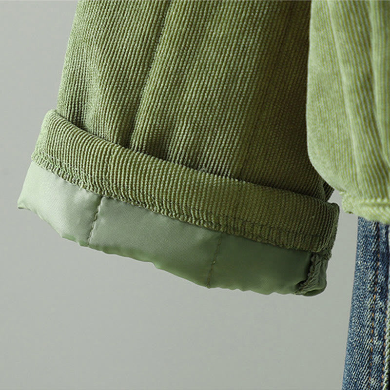 Buddha Stonesシンプルプレーンフロッグボタンレディースコットンロングスリーブジャケット - image 13