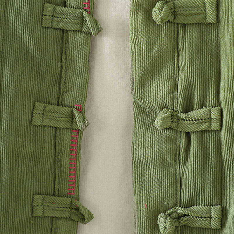 Buddha Stonesシンプルプレーンフロッグボタンレディースコットンロングスリーブジャケット - image 14