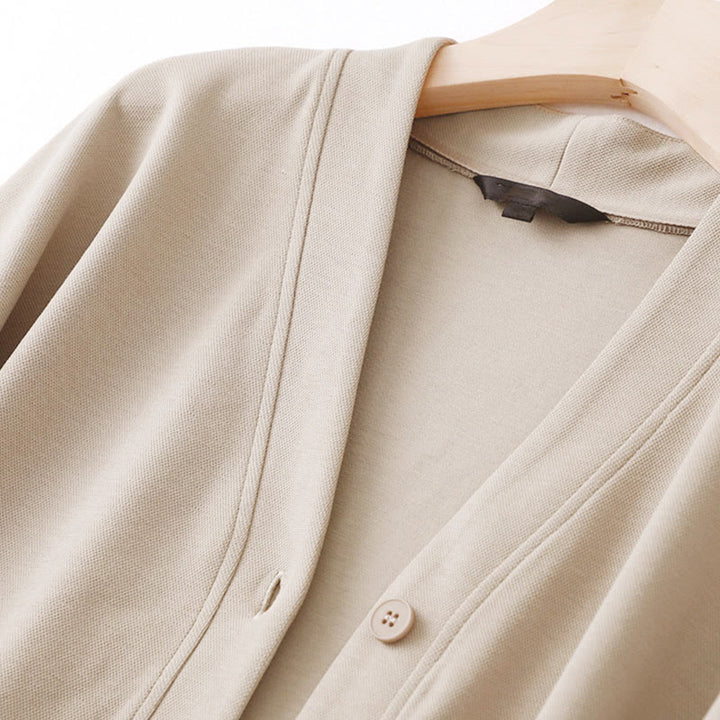 Buddha Stonesプレーンボタン レディース コットン ロングスリーブ ジャケット - image 8