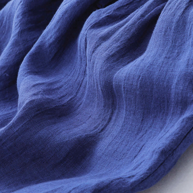 Buddha Stonesプレーン ロングスリーブ コットン ミディドレス ポケット付き - image 11