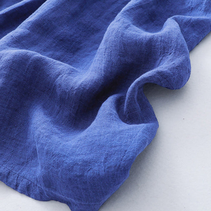 Buddha Stonesプレーン ロングスリーブ コットン ミディドレス ポケット付き - image 9