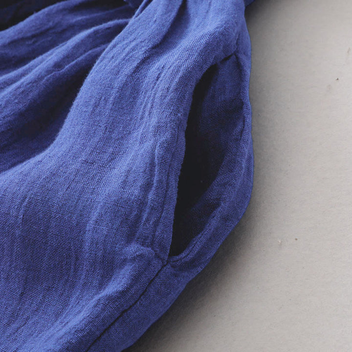 Buddha Stonesプレーン ロングスリーブ コットン ミディドレス ポケット付き - image 7