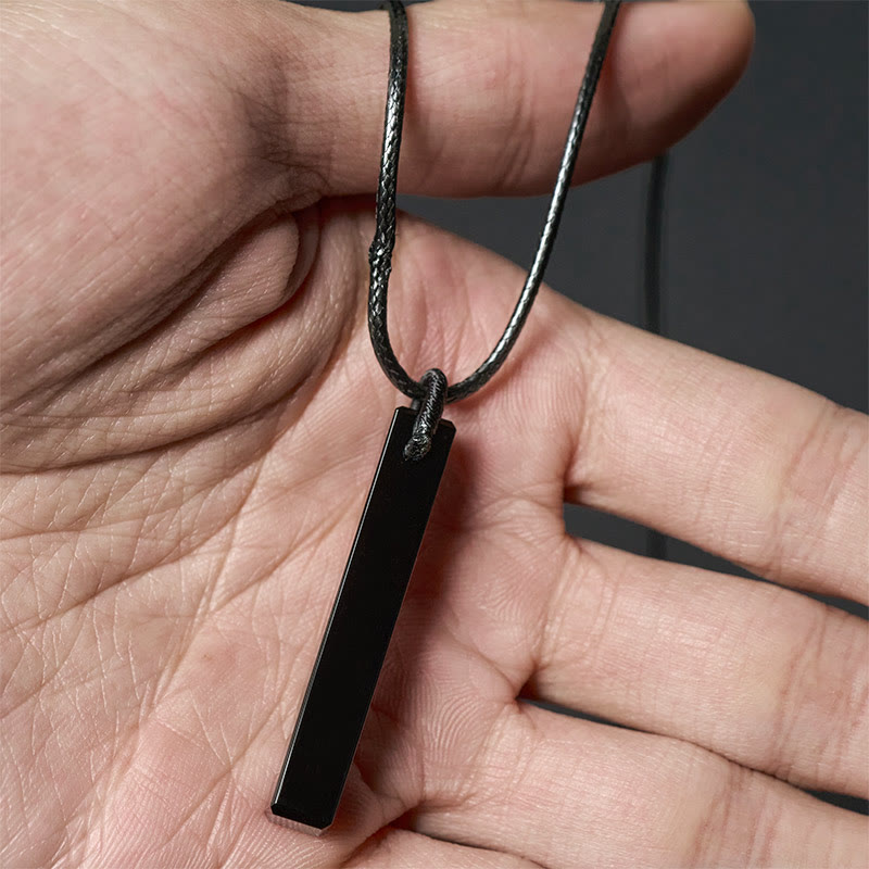 Buddha Stonesブラックオブシディアン ブルーサンドストーン 変容ネックレス ペンダント - image 3