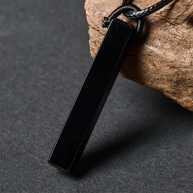 Buddha Stonesブラックオブシディアン ブルーサンドストーン 変容ネックレス ペンダント - image 2