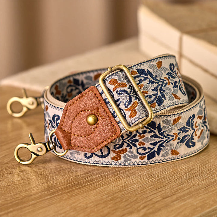 Buddha Stonesの花の幾何学模様の刺繍が施された調節可能なハンドバッグ、クロスボディショルダーバッグのストラップ交換用 - image 23