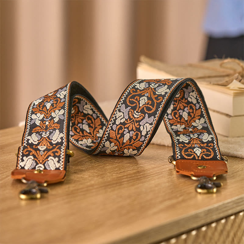 Buddha Stonesの花の幾何学模様の刺繍が施された調節可能なハンドバッグ、クロスボディショルダーバッグのストラップ交換用 - image 2