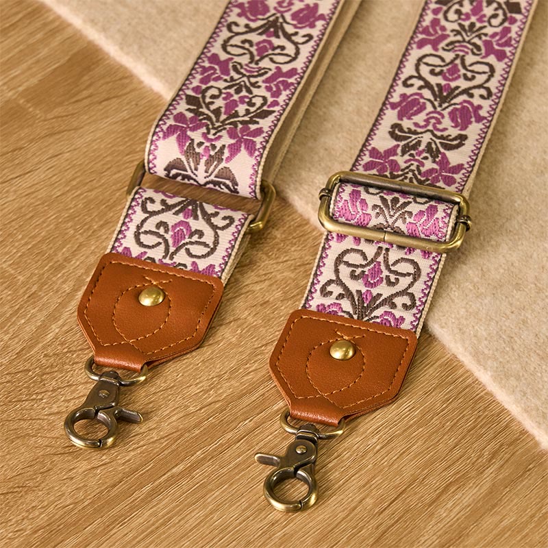 Buddha Stonesの花の幾何学模様の刺繍が施された調節可能なハンドバッグ、クロスボディショルダーバッグのストラップ交換用 - image 14