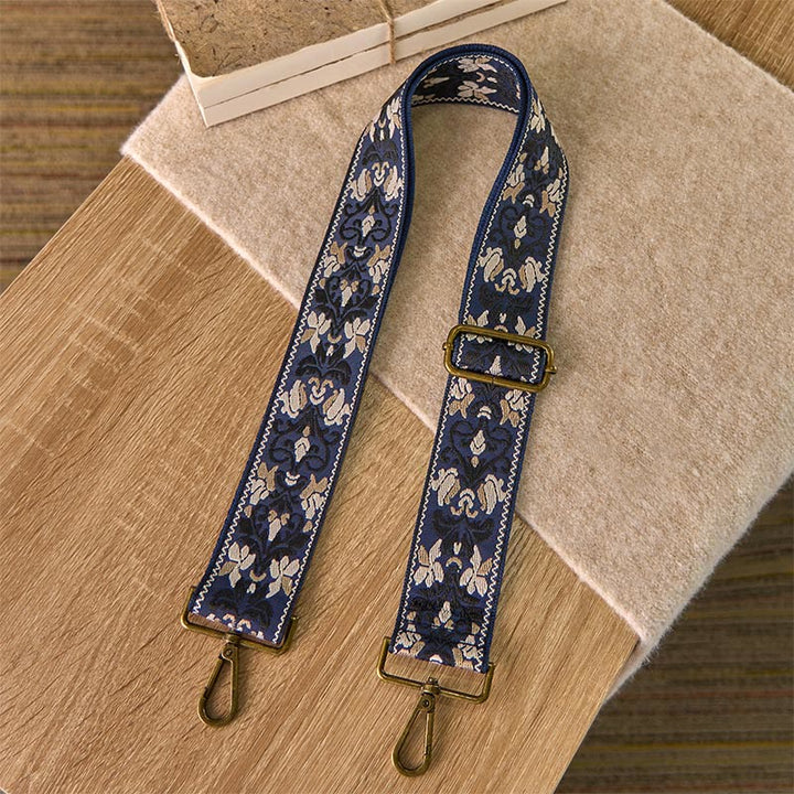 Buddha Stonesボヘミアンフラワー幾何学模様刺繍調節可能なハンドバッグクロスボディショルダーバッグ財布ストラップ交換用 - image 6