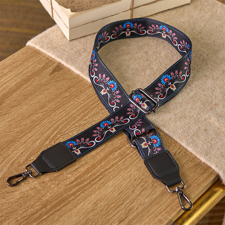 Buddha Stonesボヘミアン モーニンググローリー フラワー 調節可能 ハンドバッグ クロスボディ ショルダーバッグ ストラップ 交換用 - image 1