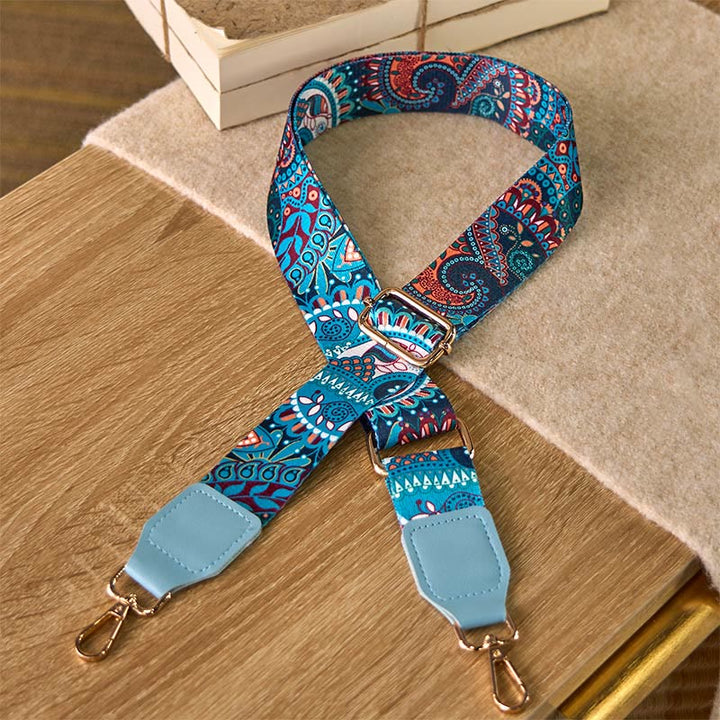 Buddha Stonesボヘミアン風ひまわりの目 調節可能なハンドバッグ クロスボディ ショルダーバッグ ストラップ 交換用 - 青 - 75～145cm×3.8cm - image 5