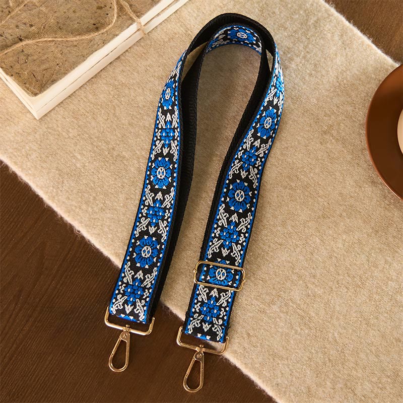 Buddha Stonesボヘミアン ラウンドフラワー 幾何学模様 刺繍 調節可能 ハンドバッグ クロスボディ ショルダーバッグ 財布 ストラップ 交換用 - image 10