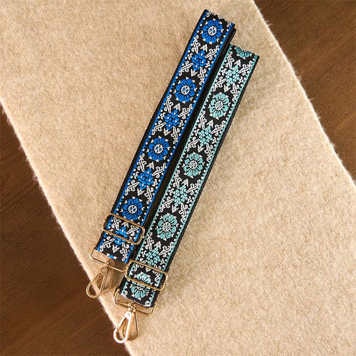 Buddha Stonesボヘミアン ラウンドフラワー 幾何学模様 刺繍 調節可能 ハンドバッグ クロスボディ ショルダーバッグ 財布 ストラップ 交換用 - image 14