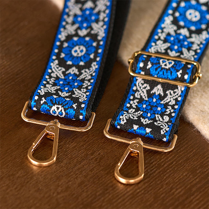 Buddha Stonesボヘミアン ラウンドフラワー 幾何学模様 刺繍 調節可能 ハンドバッグ クロスボディ ショルダーバッグ 財布 ストラップ 交換用 - image 13