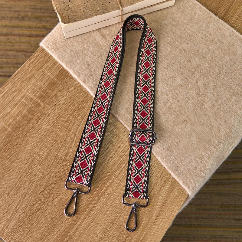 Buddha Stonesボヘミアン ダイヤモンド ロンバス ストライプ 幾何学模様 調節可能 ハンドバッグ クロスボディ ショルダーバッグ ストラップ 交換用 - image 5