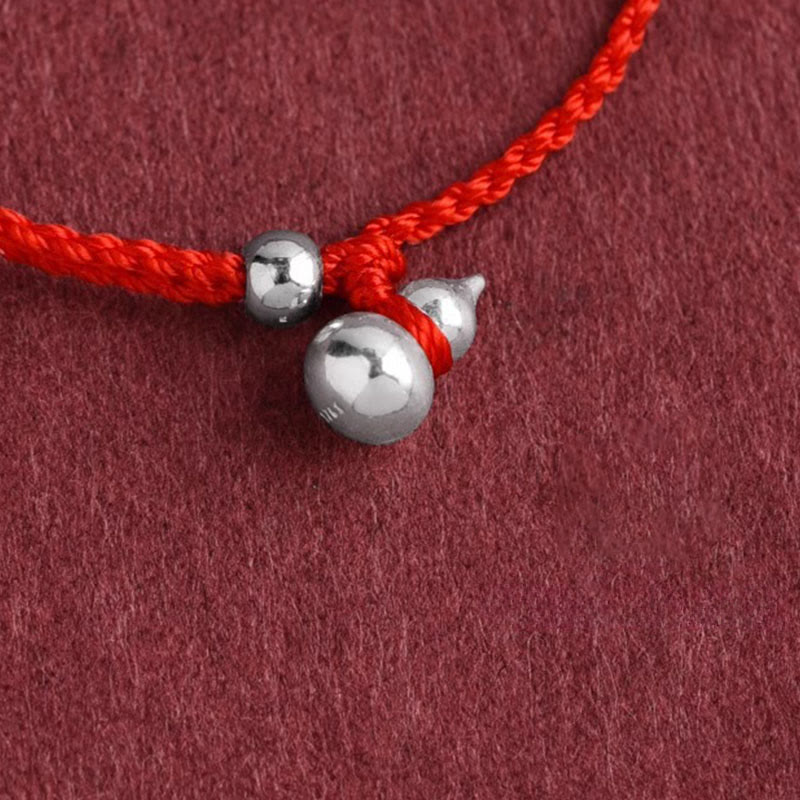 Buddha Stones925スターリングシルバー ひょうたん型幸運繁栄のお守り 紐結びブレスレット - image 4