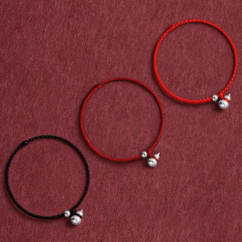 Buddha Stones925スターリングシルバー ひょうたん型幸運繁栄のお守り 紐結びブレスレット - image 14