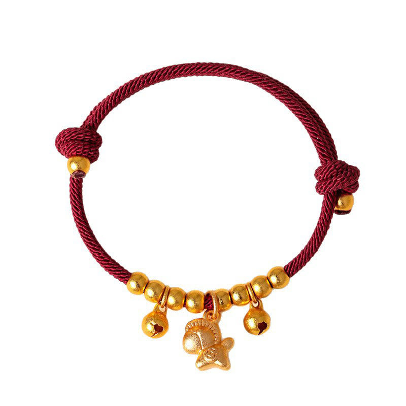 Buddha Stones午年 複数の馬のスタイル ロープ 幸運 強さ 調節可能 ブレスレット - image 4